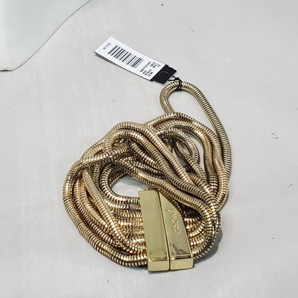 Cache gold snake chain 8 strand bracelet - Picture 3 of 8